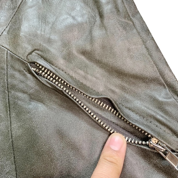 NWOT English Rose Faux Leather Orange Fishnet Mini Skirt Juniors - Picture 9 of 11